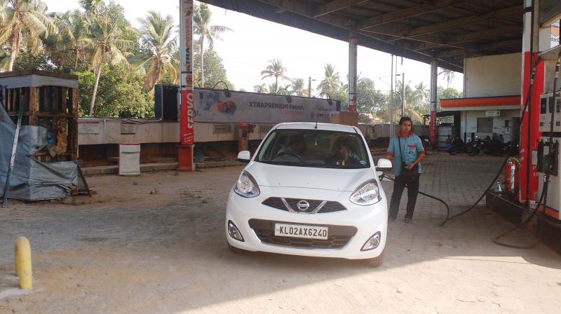 CNG refilling outlet set up at IOC pump at Pulinchode.