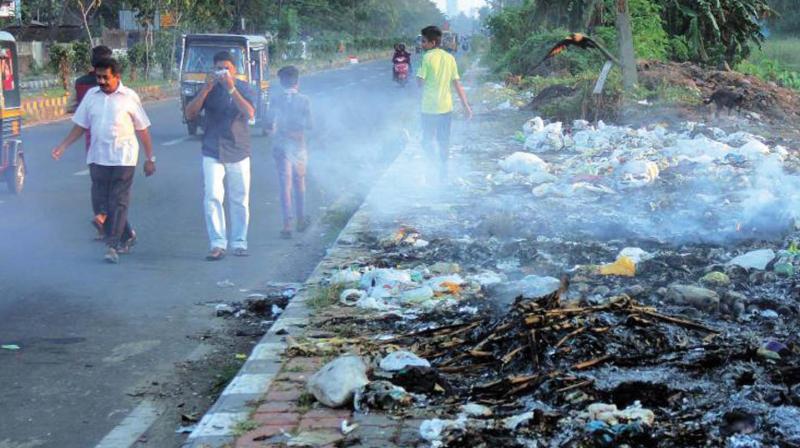 Corporation aims to create awareness in city to stop burning of leaves.