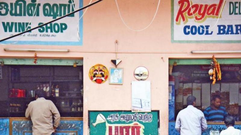 A seven-year-old boy resorted to a novel protest opposite a Tasmac shop at Padur village off OMR on Wednesday, the place that hit  the headlines for its anti-Tasmac agitations.