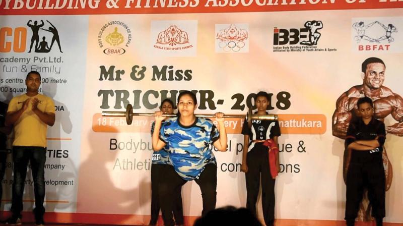 Vipitha Santhosh, a mother of two, came out on stage and with her graceful and powerful performance, won the title of Miss Thrissur Fitness 2018 on Sunday.