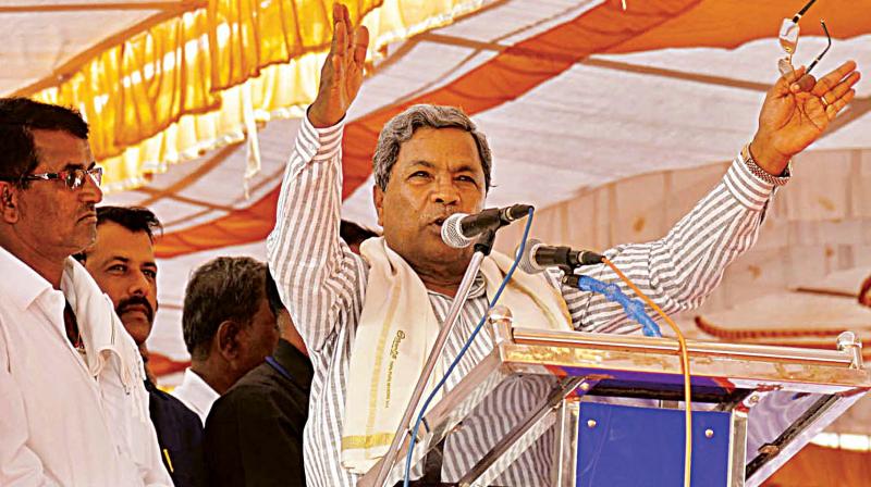 Chief Minister Siddaramaiah during his visit to Chamundeshwari constituency in Mysuru on Tuesday.