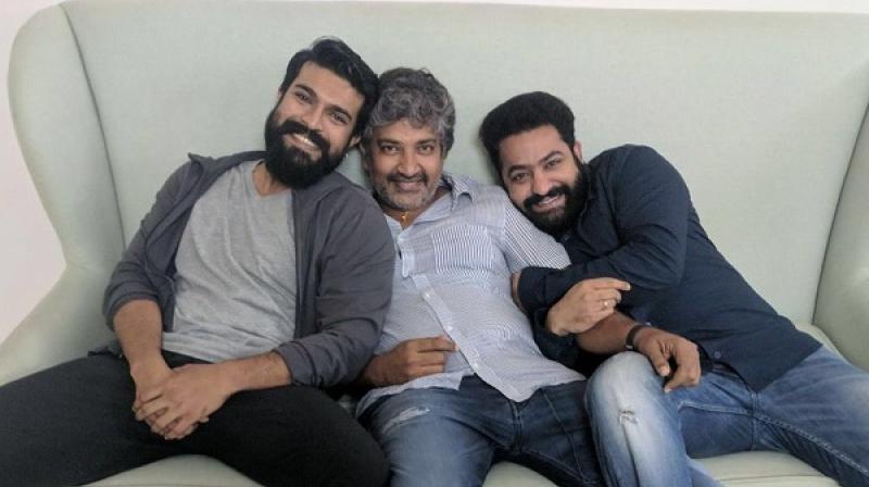 The picture of Ram Charan, SS Rajamouli and Jr NTR that had first hinted at this collaboration.