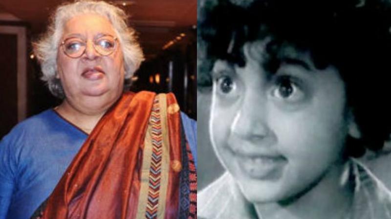 Daisy Irani as a child actor on one of her films.