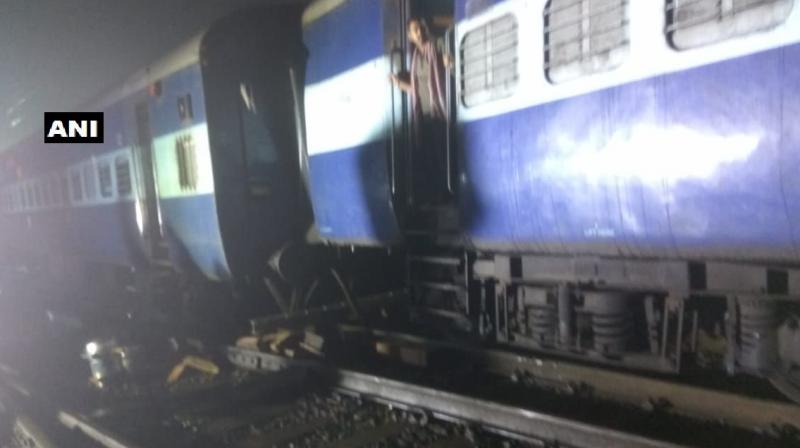 The cause of the derailment has not been identified as yet. (Photo: ANI/Twitter)