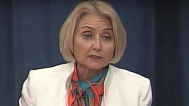 Agnes Marcaillou, director of the United Nations Mine Action Service. (Photo: YouTube screengrab)