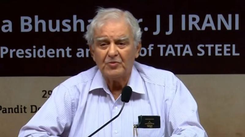 Former MD of Tata Steel J J Irani