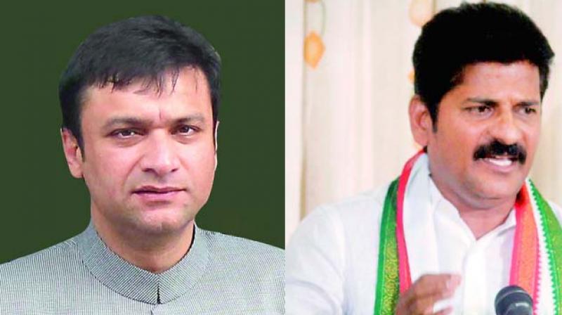 Akbaruddin Owaisi, Congresss A Revanth Reddy loaded with guns