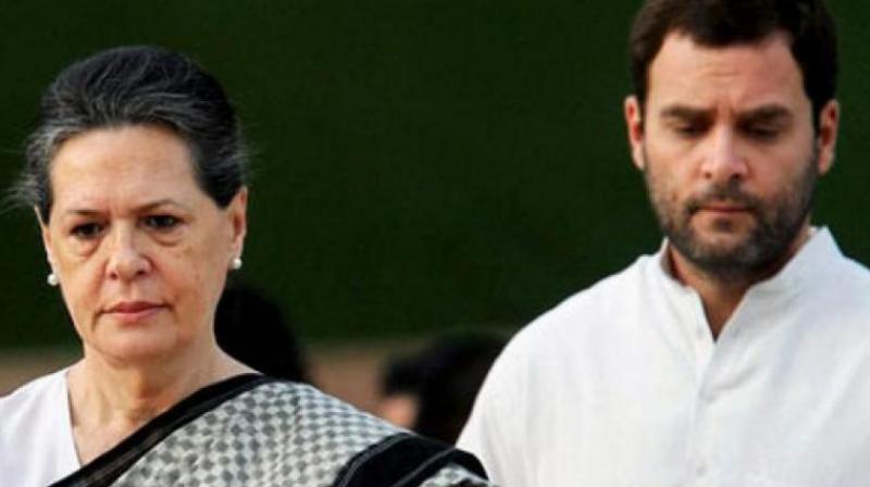 UPA chairperson Sonia Gandhi and AICC president Rahul Gandhi