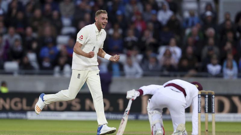 The right-arm pacer finished with 3-34 in the second innings and 5-81 in the match as England took 19 wickets to thrash West Indies by an innings and 209 run. (Photo: AP)
