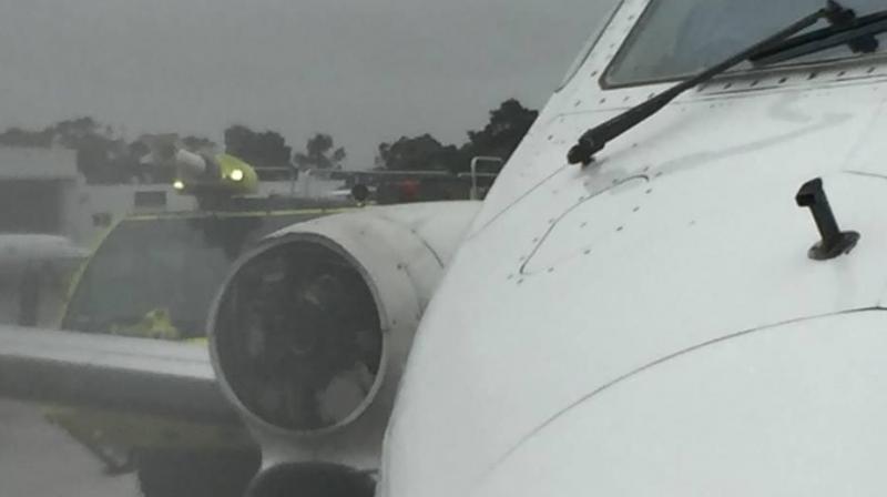 The parts that fell off apparently did not cause further damage to the plane. (Photo: Twitter)