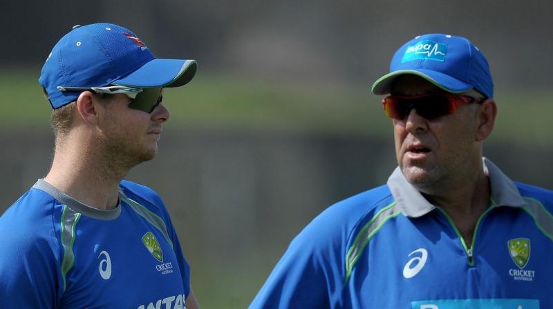 The axe was hanging over the head of Australian coach Darren Lehmann and skipper Steve Smith Tuesday with cricket chiefs holding crisis talks in South Africa to deal with an escalating cheating scandal. (Photo: AFP)