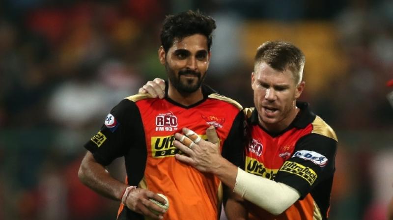 Bhuvneshwar Kumar (23 wickets from 17 matches) emerged as the leading wicket-taker in Sunrisers Hyderabads triumphant campaign in the 2016 IPL. (Photo: BCCI)