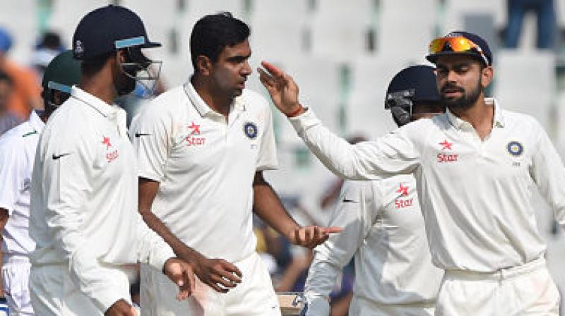 R Ashwin rocked England with two early wickets. (Photo: AFP)