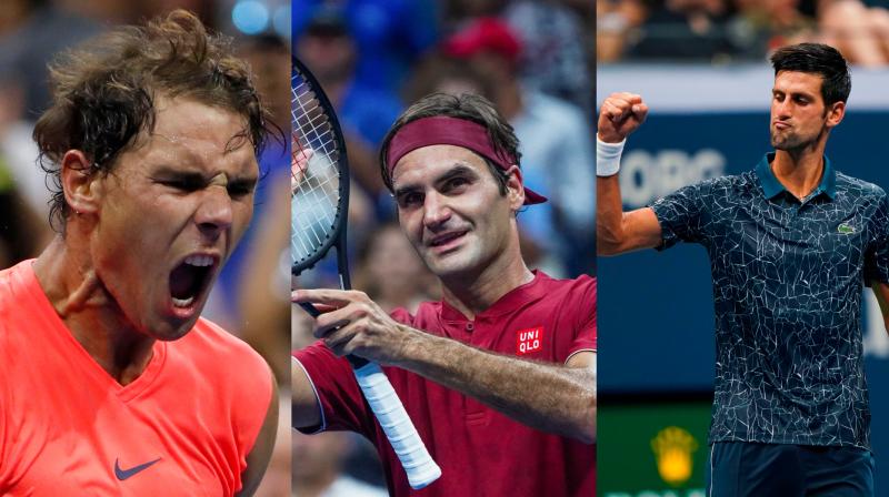 The top three contenders to lift the US Open 2018  Roger Federer, Rafael Nadal and Novak Djokovic  won their respective matches to keep alive their hopes to win the tournament. (Photo: AFP / AP)