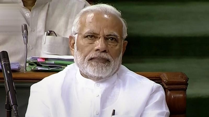 Prime Minister Narendra Modi during the first day of the Monsoon session of the Parliament. (Photo: AP)