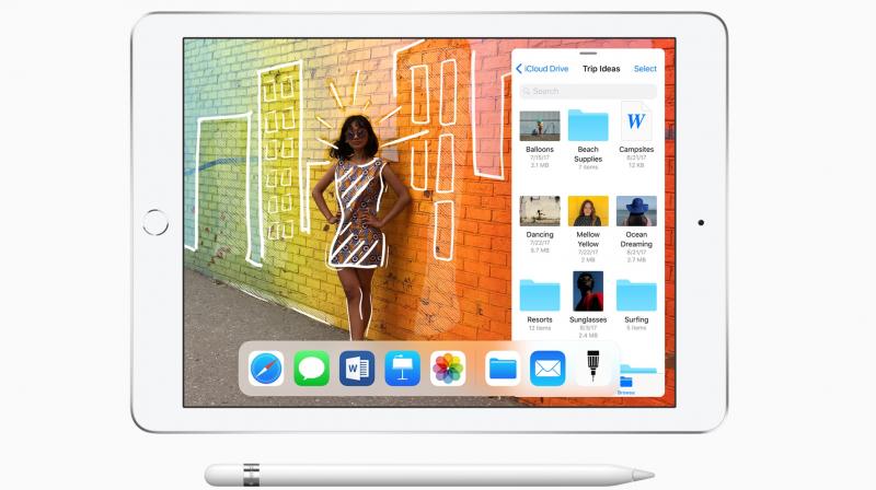 Apple executives said the new iPad works with its pencil accessory and features an upgraded A10 Fusion chip, the same CPU that powers the iPhone 7. It is available immediately
