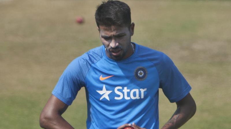 Hardik Pandya has a niggle in his shoulder. He is not fit to be available for selection, said Indian skipper Virat Kohli on the eve of the Bengaluru Test against Australia. (Photo: PTI)