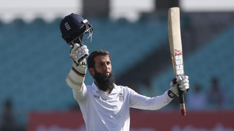 Moeen Ali scored 117 runs as England amassed 537 runs after electing to bat in the first Test against India in Rajkot. (Photo: AP)
