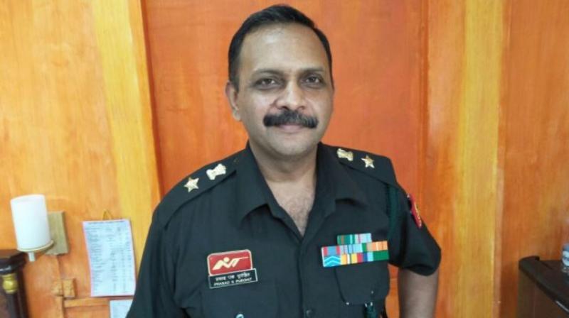 Lieutenant Colonel Shrikant Prasad Purohit donned uniform for the first time after being granted bail by the Supreme Court in 2008 Malegaon bomb blast case. (Photo: ANI | Twitter)