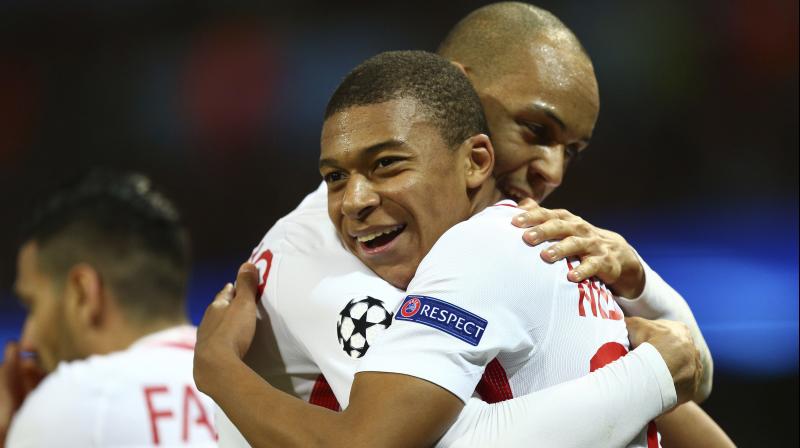 Fabinho and Mbappe played together at Monaco, helping them to win the Ligue 1 title in 2016-17.(Photo: AP)