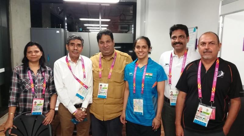 \Thank u so much @ioaindia for the support and help sorting out my fathers accreditation card in such short notice,\ Saina Nehwal wrote on Twitter. (Photo: Twitter / Saina Nehwal)