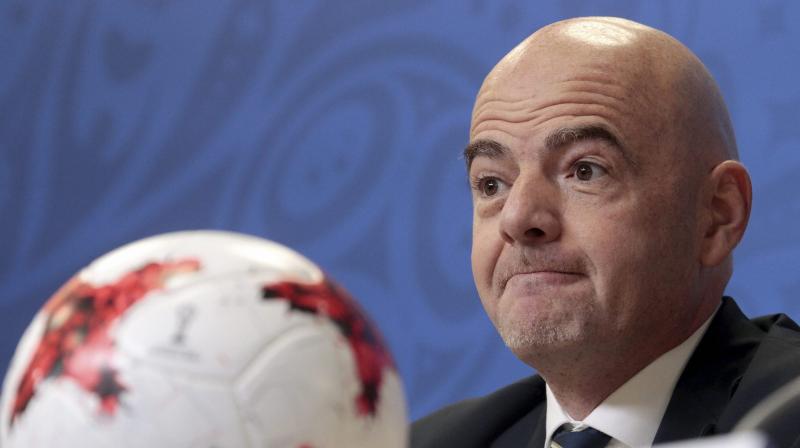 Infantino told Russian president Vladimir Putin in a meeting at the Kremlin last week that the world \fell in love with Russia,\ over the past four weeks. (Photo: AP)