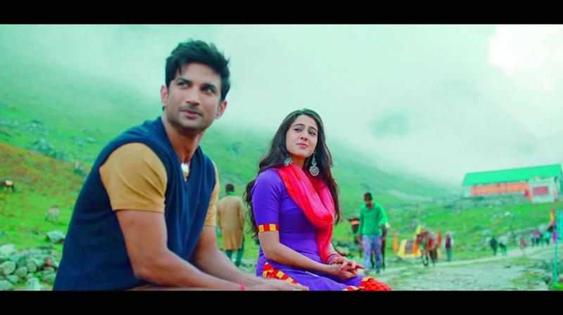 Sushant Singh Rajput and Sara Ali Khan in Kedarnath.