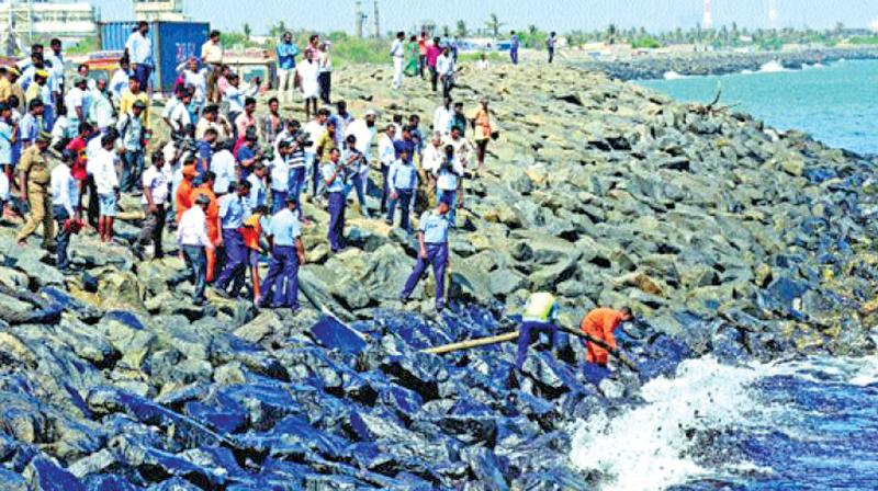 The collision of two merchant tankers B W Maple and Dawn Kancheepuram on January 28 this year has a ripple effect on the fishermen who closed their shops, due to poor sales.