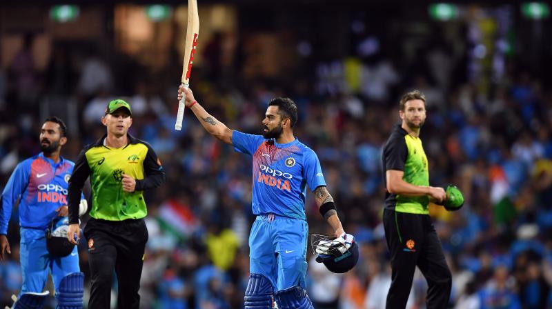 The 1-1 stalemate is a \fair reflection\ of how India and Australia performed in the three-match T20 International series, visiting captain Virat Kohli said Sunday. (Photo: AFP)