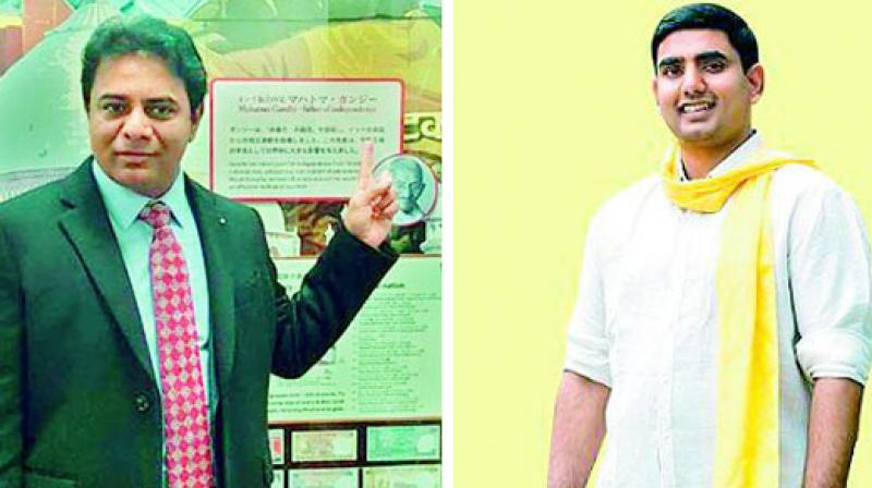 K.T. Rama Rao and Nara Lokesh