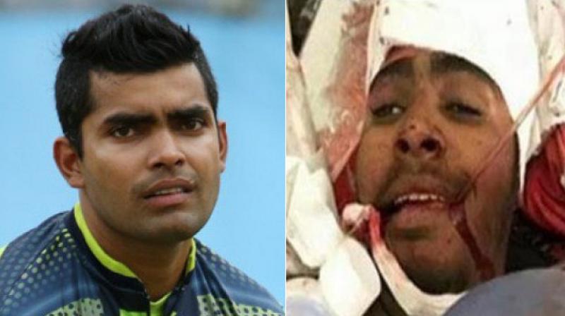 Umar Akmal and his lookalike. (Photo: AFP / Screengrab)