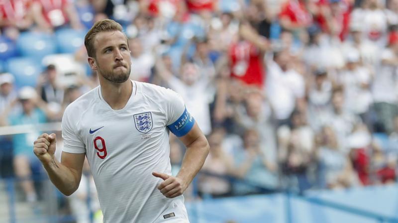 Two of Kanes goals came from the penalty spot and the third via his heel. He leads the tournament with five goals, one more than Cristiano Ronaldo and Romelu Lukaku. (Photo: AP)