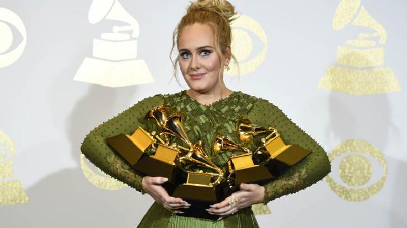 Adele won all five Grammys this year for which she was nominated, including for her comeback album 25 and her single Hello.