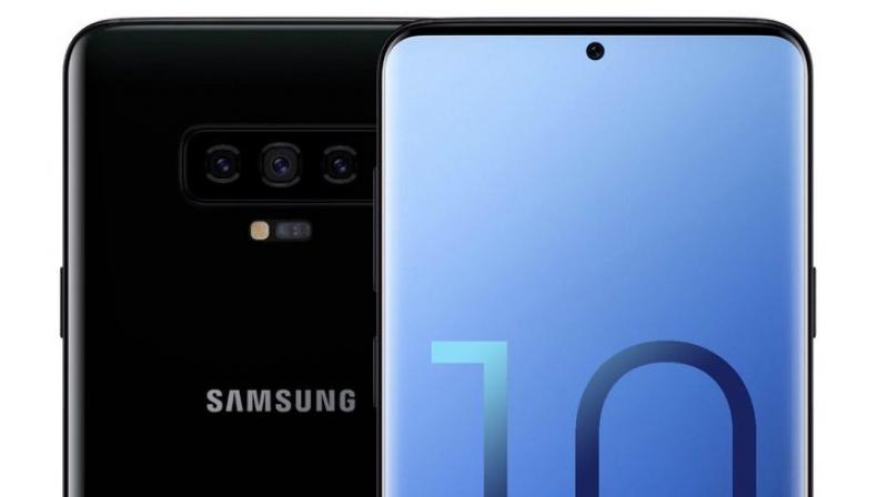 Samsung will eliminate the forehead and chin from the S10 completely. (Photo concept: Ben Geskin via Twitter)