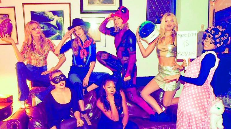 Squad goals: Gigi Hadid, Taylor Swift and Camila Cabello celebrated Halloween with their other friends