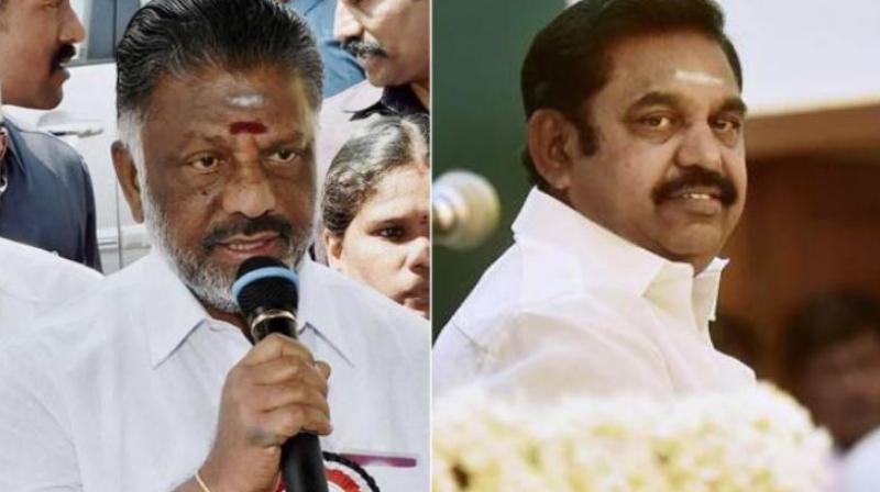 O Panneerselvam and Tamil Nadu Chief Minister Edappadi K. Palanisami. (Photos: PTI)