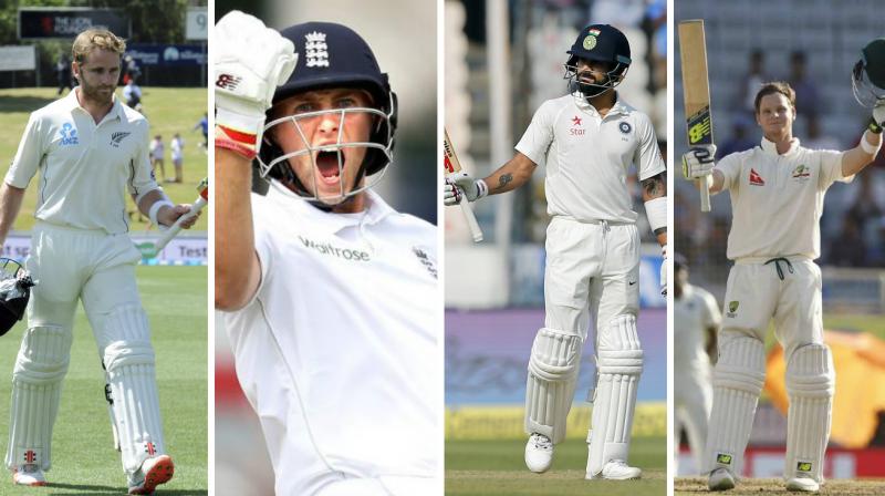 â€œThey (Virat Kohli, Steve Smith and Kane Williamson) have taken on the captaincy and their games have gone up a level. I like to think that I am in that sort of place in my game,â€ said Englands Test team skipper Joe Root. (Photo: AP)