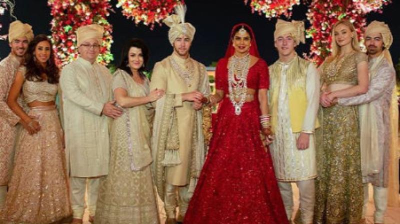 Priyanka and Nick exchanged wedding vows at Jodhpurs majestic Umaid Bhawan Palace. (Courtesy: Instagram)