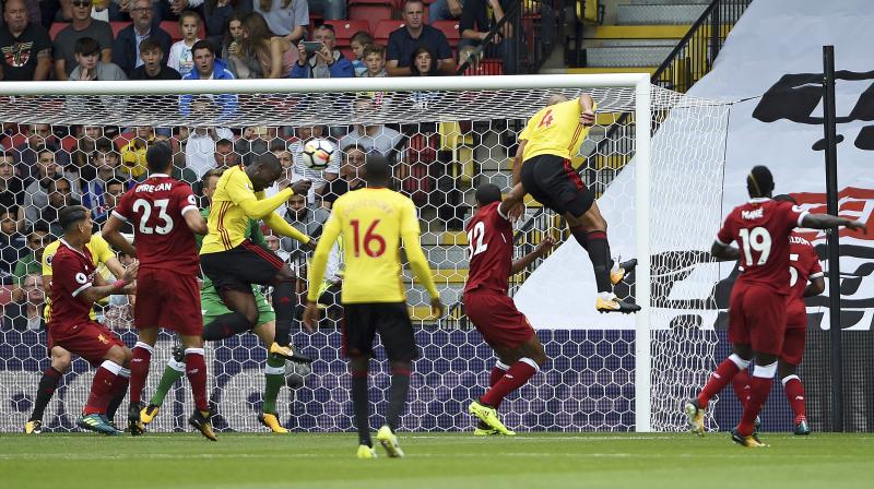 Liverpools victory looked assured, only for Miguel Britos to reward Watfords persistence at the death. (Photo: AP)