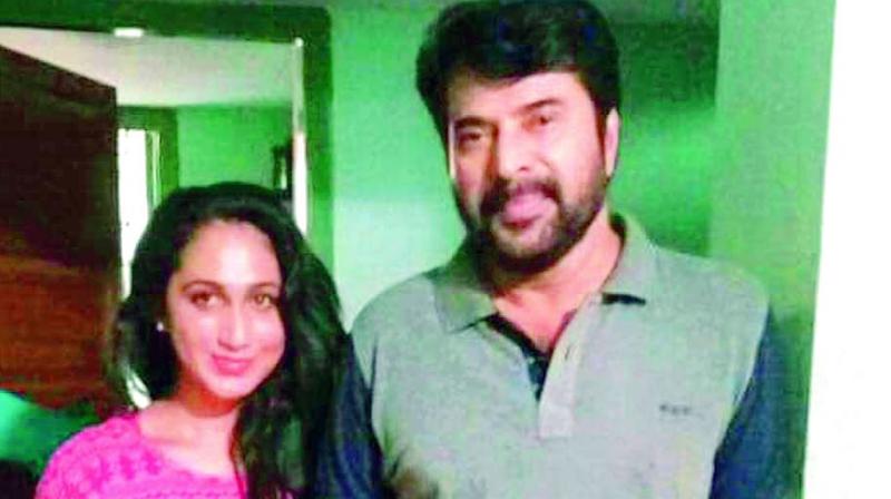 Mammootty posted a photo with Anjali on his Facebook page