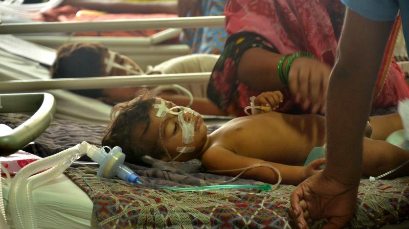 The children died allegedly due to the lack of liquid oxygen in the hospital. The Yogi Adityanath-government received flak from the Opposition over the same. (Photo: PTI/File)