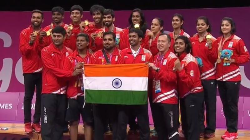 The legendary but on the wane Lee Chong Wei was one of the casualties as a rampaging Indian mixed badminton team claimed its maiden Commonwealth Games gold medal, thrashing three-time defending champions Malaysia in the final on Monday. (Photo: Twitter / IOA)