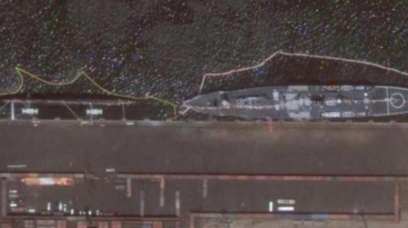 The image can be accessed by clicking on the historical imagery icon on Google Earth and scrolling back to May, 2016, said the report. (Photo: Twitter).