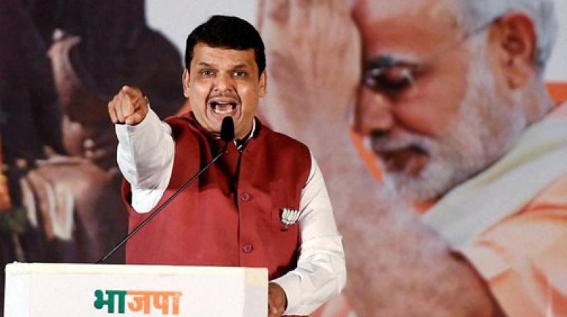 Maharashtra Chief Minister Devendra Fadnavis speaking during a rally ahead of Municipal elections. (Photo: AP)