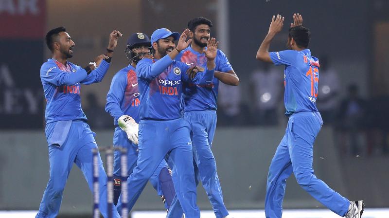 All four bowlers, including Kuldeep Yadav and Khaleel Ahmed finished with four wickets each.(Photo: AP)