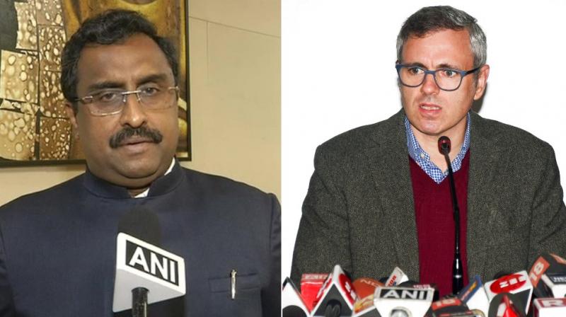 The war of words began with Ram Madhav alleging that Omar Abdullahs National Conference and Mehbooba Muftis PDP had joined hands on instructions from across the border. (Photo: ANI/ PTI)