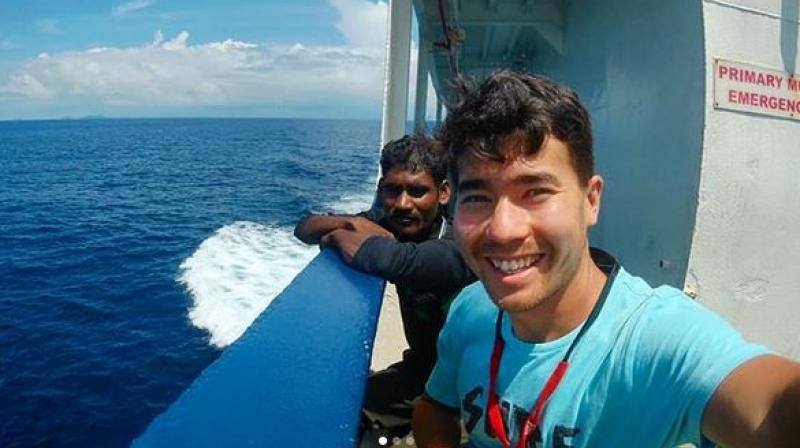 John Allen Chau was crying, My name is John. I love you and Jesus loves you... Here is some fish! (Photo: Instagram Screengrab | @johnachau)