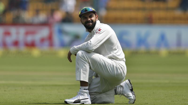 Virat Kohli tried to unnerve Matt Renshaw by reminding him of the \toilet break\ he took in the Pune Test. (Photo: AP)