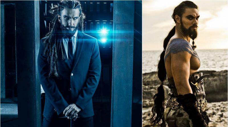 Ranveer Singh (Left) and Khal Drogo, a character from Game of Thrones (Right).
