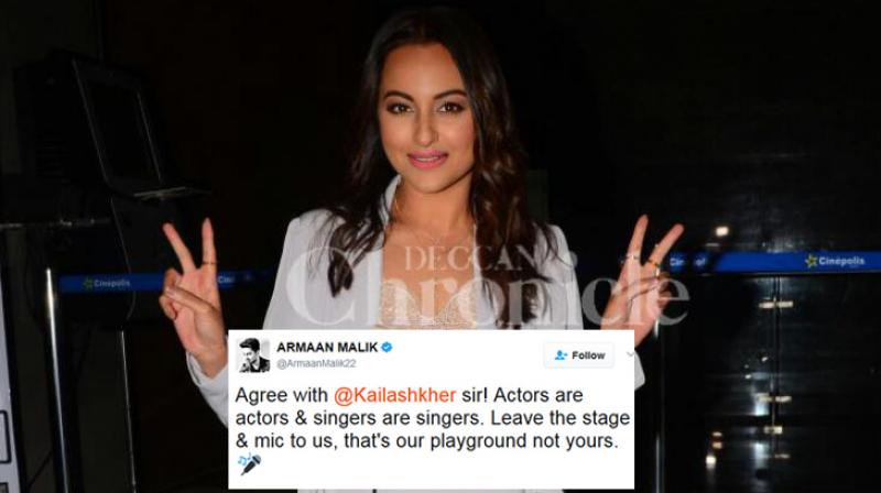 Sonakshi hits back at Armaan for actors are actors and singers are singers comment!
